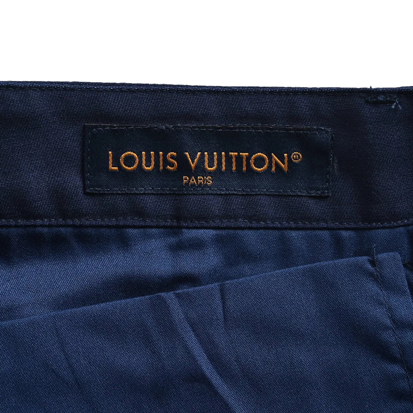 Louis Vuitton/Louis Vuitton LV logo indigo blue denim shorts